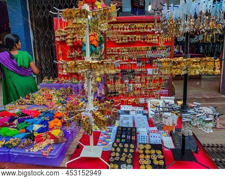 Kolhapur, India- December 4th 2020; Stock Photo Of Beautiful , Colorful Different Types Of Earnings,