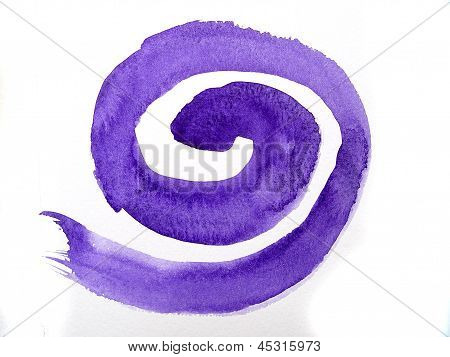 Lilla Spiral på hvid