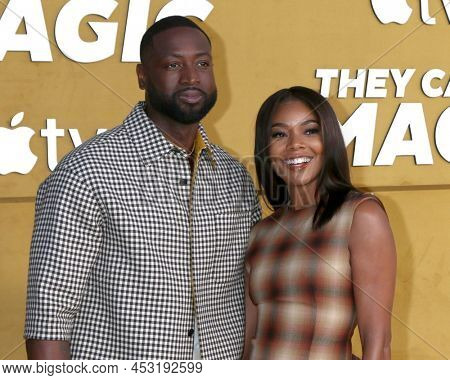 LOS ANGELES - APR 14:  Dwayne Wade, Gabrielle Union at the They Call Me Magic Premiere Screening at Village Theater on April 14, 2022  in Westwood, CA