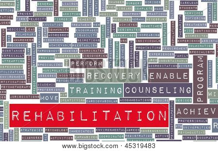 Rehabilitación o rehabilitación de una condición como concepto
