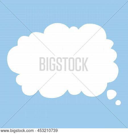 White Speech Bubble. Thinking Balloon Talks Bubbling Chat Comment Cloud Comic Retro Shouting Voice S