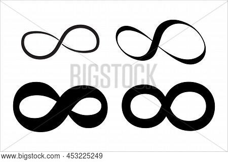 Infinity Sign. Logo Symbol. Creative Design. Arrow Icon. Vector Illustration. Stock Image.