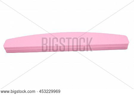 Pink Color File For Nails, Pedicure And Manicure On A White Background. Isolated. Double Sided Nail 