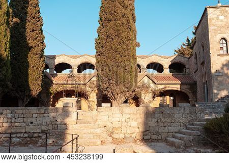 The Territory Of Filerimos Monastery On The Island Of Rhodes In Greece
