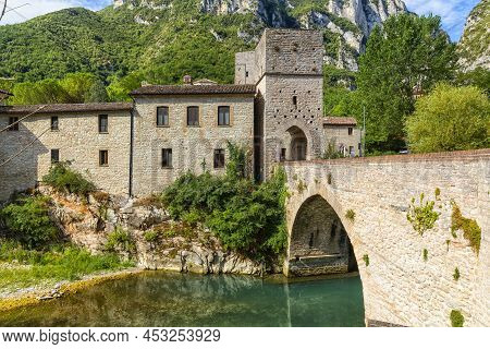 San Vittore Alle Chiuse. Roman Catholic Abbey And Church. The Edifice Is Known From The Year 1011. P