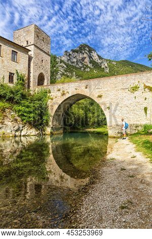 San Vittore Alle Chiuse. Roman Catholic Abbey And Church. The Edifice Is Known From The Year 1011. P