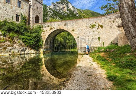 San Vittore Alle Chiuse. Roman Catholic Abbey And Church. The Edifice Is Known From The Year 1011. P