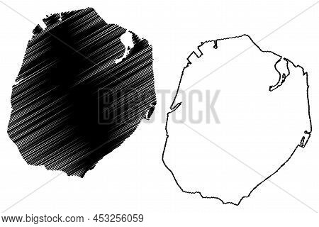 Xiamen Island (people's Republic Of China, Prc) Map Vector Illustration, Scribble Sketch Amoy Map