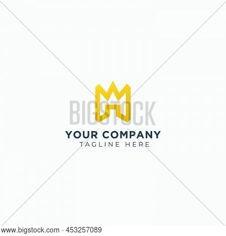 Simple Letter H And W Logo Vector King