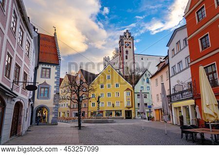 Beautiful Colorful Romantic City Of Fussen Germany