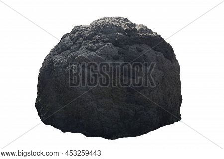 Termite Mound Or Anthill Isolated On White Background Included Clipping Path.