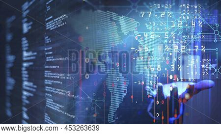 Big Data Flowing From A Business Hand, Data Transformation, Big Data, Iot, Data Flow, Internet Of Th