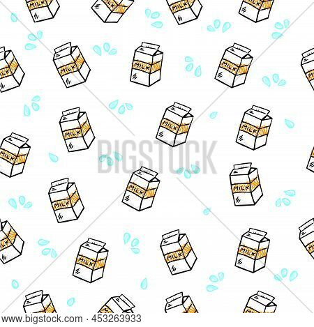 Simple Hand Draw Sketch Seamless Background Chocolate Uht .