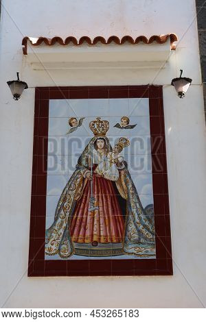 Guimar, Tenerife, Canary Islands, Spain, March 8, 2022: Image Of The Virgin Mary With The Child Jesu