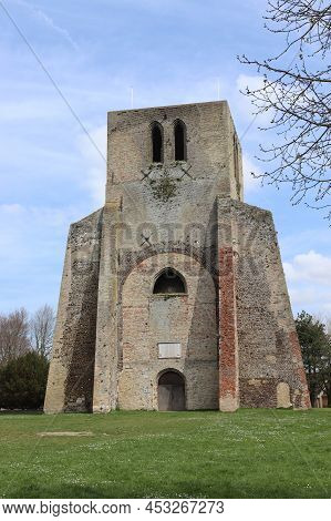 View Of The Tour Carre Of The Former Benedictine Abbey Of St Winnoc In Bergues, Nord, France, On A S
