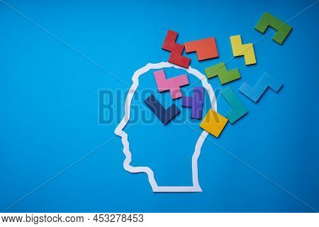 Adhd Brain. Adult Confusion And Depression. Stress Concept