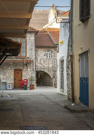 Trebinje, Bosnia And Herzegovina, March 2022 - Ancient Buildings In The Old Town Of Trebinje, Bosnia