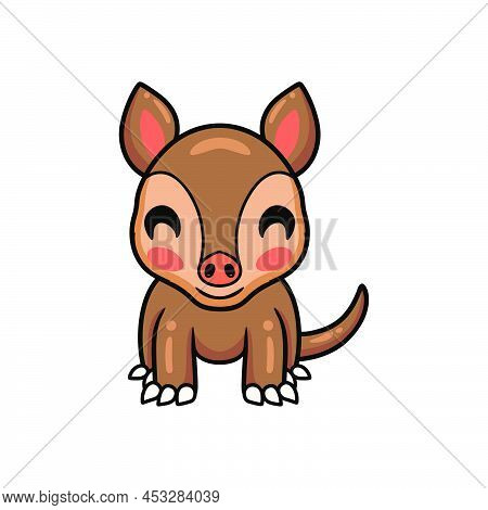 Vector Illustration Of Cute Little Aardvark Cartoon Character