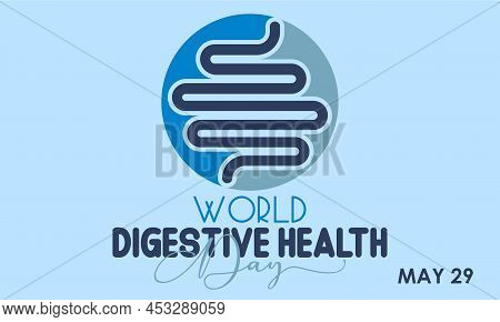 World Digestive Health Day. Theme Is Obesity Awareness Vector Concept For Banner, Poster, Card And B