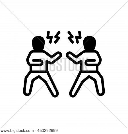 Black Solid Icon For Opponent Rival Competitor Paragon Challenger Competitor Enemy Boxing