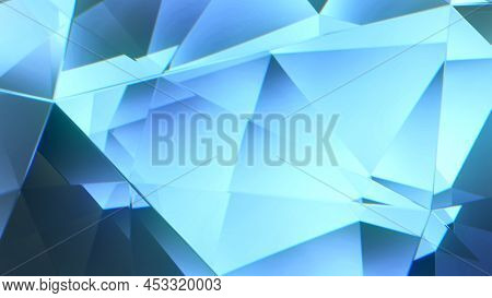Diamond Facets Abstract Diffraction Background 3d Render