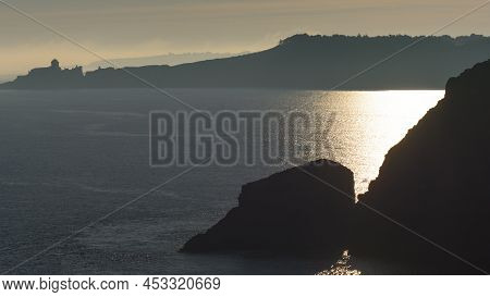 Sunrise From The Cliff, Backlight Of Fort Lalatte. Strong Contrast And Beautiful Light