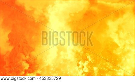 Bright War Or Battle Actions Bg With Burning Fire Of Fire - Abstract 3d Illustration