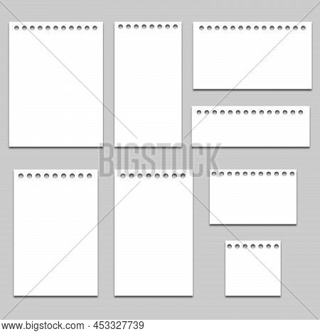 Note Paper Blank Set Sign Tag Label. Old Blank Paper