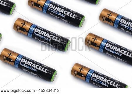 April 22, 2022, Ukraine, The City Of Kyiv, Duracell Battery On A White Background