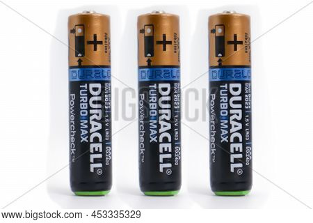 April 22, 2022, Ukraine, The City Of Kyiv, Duracell Battery On A White Background