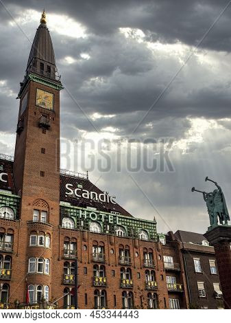 Copenhagen, Denmark - Oct 18, 2018: Classic European Architectural Design Of The Scandic Hotel Build