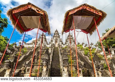Pura Penataran Agung Lempuyang Temple On Bali, Indonesia In A Sunny Day