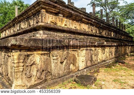 Ruins Of The Palace Of King Nishshanka Malla (nissanka Malla) In Polonnaruwa Archaeological Museum, 
