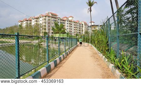 Beautiful View Of Bbmp Kalena Agrahara Lake. Spread Across Seven Acres With Freshwater, Thick Greene