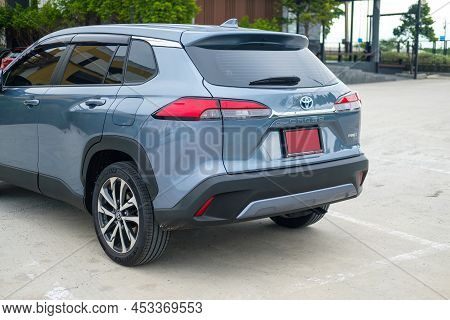 Bangkok, Thailand - April 23, 2022 : The Latest Toyota Suv, All-new Corolla Cross, Private New Toyot