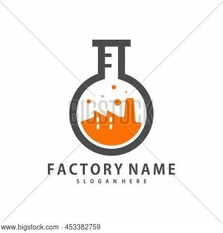 Lab Factory Logo Design Vector, Creative Factory Logo Design Template Illustration