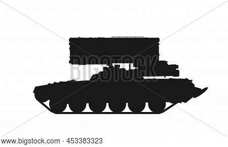 Heavy Flamethrower System Solntsepyok. War, Weapon And Army Symbol. Isolated Vector Image For Milita