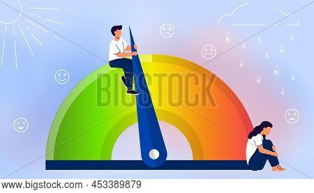 Stress Level Meter Concept Of Emotional Overload, Stress Level, Burnout, Increased Productivity, Tir