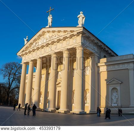 Vilnius, Lithuania - April 9, 2022: Cathedral Basilica Of St. Stanislaus And St. Ladislaus, The Main