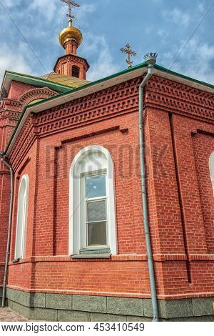 Part Of The Wall With A Window Of The Church Of The Intercession Of The Blessed Virgin Mary. The Pho