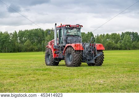 Russia, Leningrad Region - June, 2019: Powerful Tractor Brand Kirovets At The Exhibition