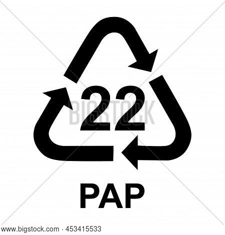 Paper Symbol, Ecology Recycling Sign Isolated On White Background. Package Waste Icon .