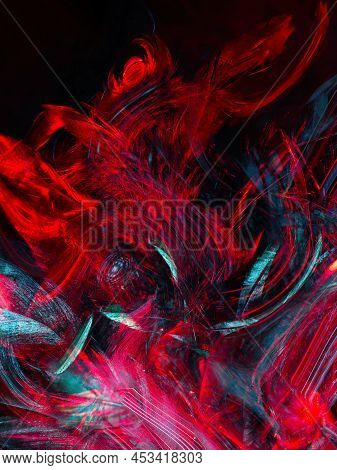 Abstract Colorful Watercolor Grunge Brush Stroke Set.