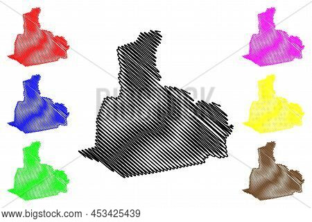 Aracas Municipality (bahia State, Municipalities Of Brazil, Federative Republic Of Brazil) Map Vecto