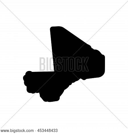 Black Solid Icon For Mali Atlas Country Bamako National Map Border Geography Contour