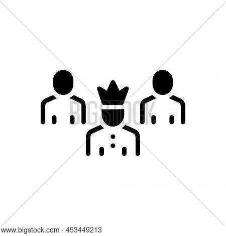 Black Solid Icon For Moderator Mediator Arbiter Middleman Negotiator Referee