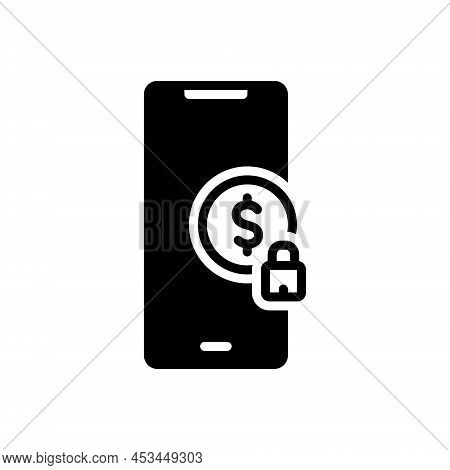 Black Solid Icon For Fixed Certain Sure Phone Secure Lock