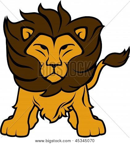Lion sarjakuva vektori