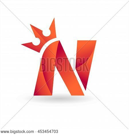 Letter N Logo With Crown Concept, Letter N Logo