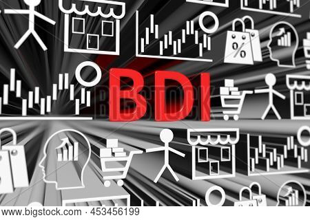 Bdi Concept Blurred Background 3d Render Illustration